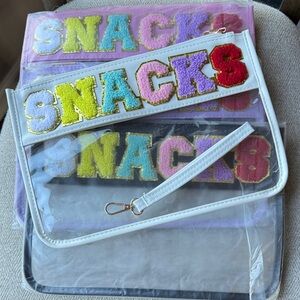 Colorful 'SNACKS' Kids Pouch